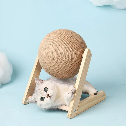 Cat Scratching Ball Toy Kitten Sisal Rope Ball Board Grinding Paws Cats Scratcher Wear-Resistant Pet Furniture Supplies